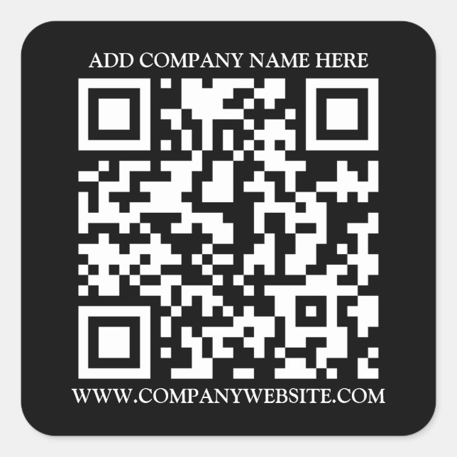 QR CODE  SQUARE STICKER (Front)