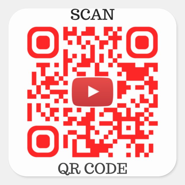 QR Code Square Sticker (Front)