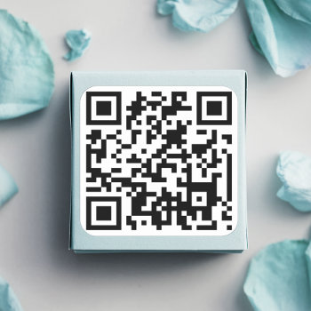 Qr Code Square Sticker by JerryLambert at Zazzle