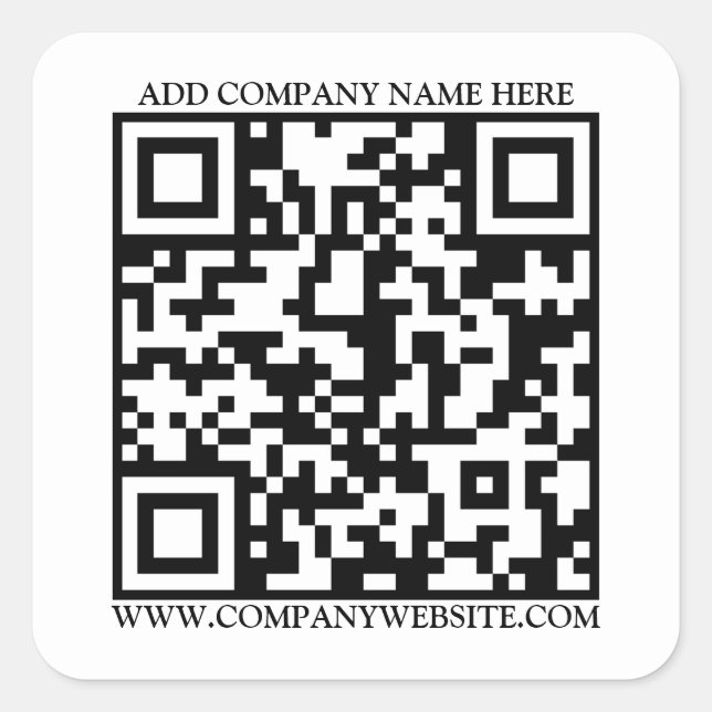 QR CODE  SQUARE STICKER (Front)