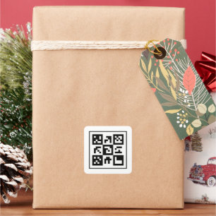qr code square sticker