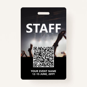 Qr Code Staff Badge Custom Event Access Pass