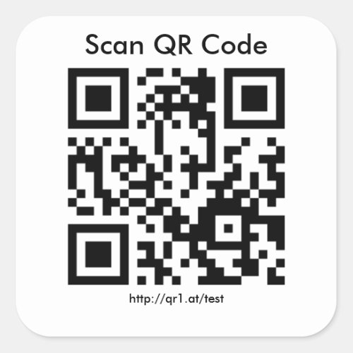 QR code sticker