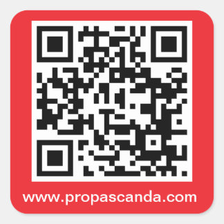 QR Code Sticker (Red Background)