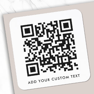 QR Code Sticker   White Scannable Label Seal