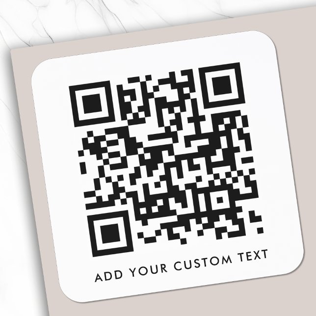 QR Code Sticker | White Scannable Label Seal (Custom QR code stickers for your small business)