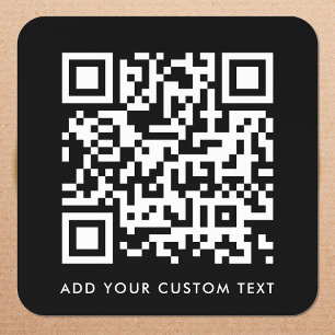 QR Code Stickers   Black Scannable Label Seal