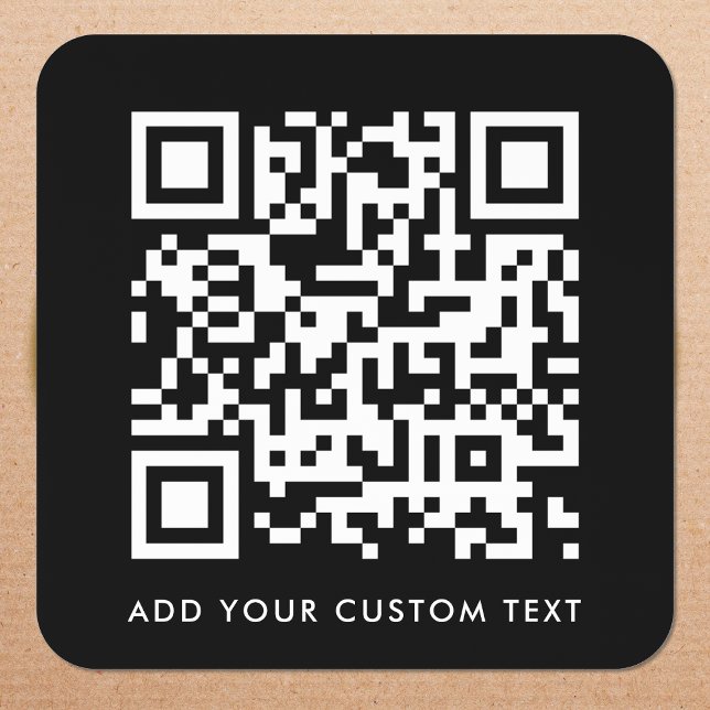 QR Code Stickers | Black Scannable Label Seal (Editable URL sticker direct to any website or social page)