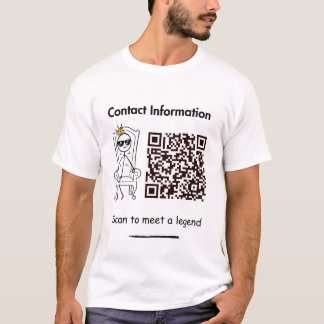Qr Code Stickman T-shirt - Scan to Meet a Legend