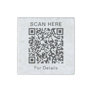 QR Code Stone Magnet – Personalized Tech Style