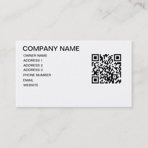 QR CODE STORE TEMPLATE BUSINESS CARD