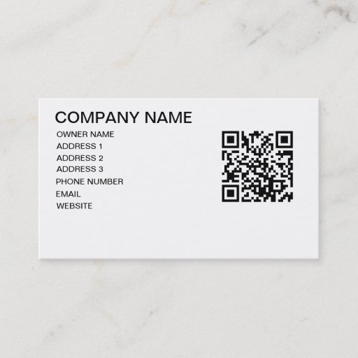 Customizable QR CODE STORE TEMPLATE BUSINESS CARD