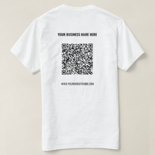QR Code T-Shirt Custom Text - Business Promotional