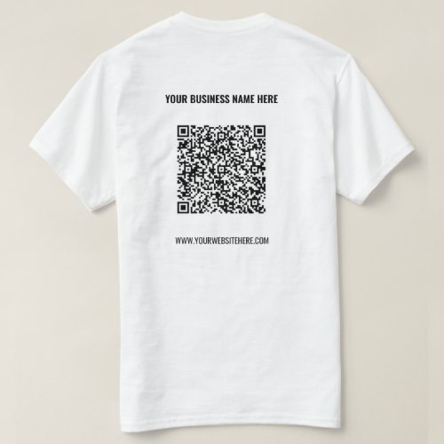 QR Code T_Shirt Custom Text _ Business Promotional