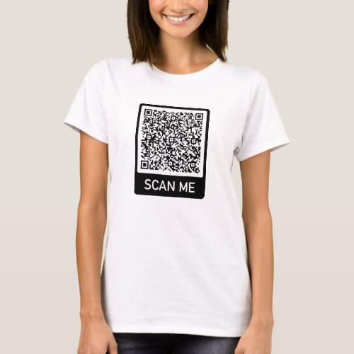 QR Code T_Shirt Scan Me Text Your Funny Gift