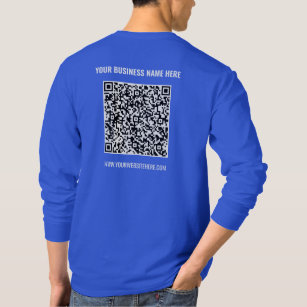 QR Code T-Shirt Your Business Name Website Info