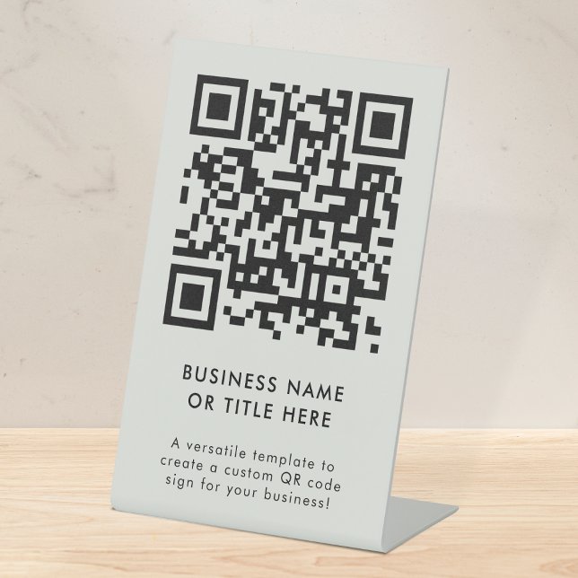 QR Code Tabletop Sign | Business Pedestal DIY Sign (Creator Uploaded)
