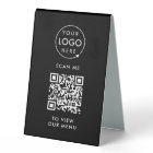 QR Code Tabletop Sign | Digital Menu Table Tent
