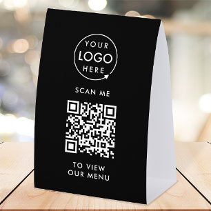 QR Code Tabletop Sign   Digital Menu Table Tent
