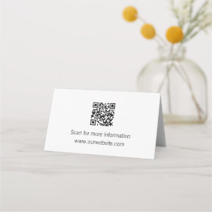 QR code Tabletop Sign Place Card