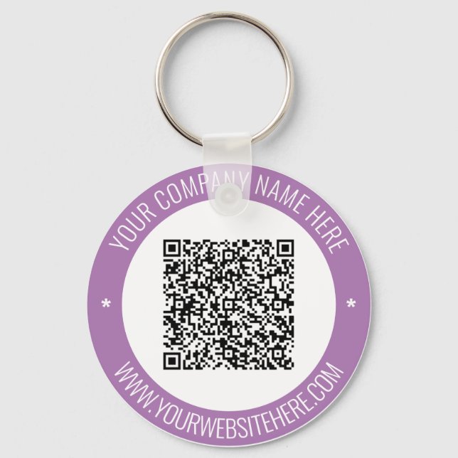 QR Code Text and Colors Your Promotional Keychain (Front)
