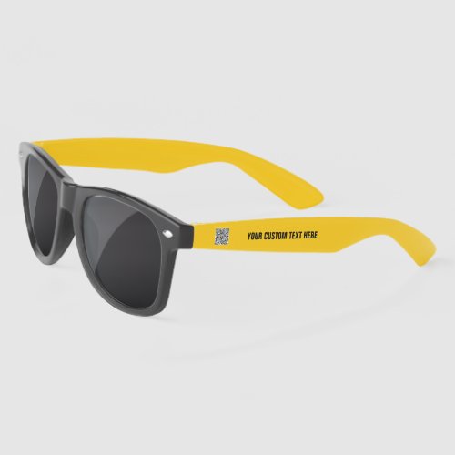 QR code Text Info Personal or Business Sunglasses