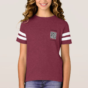 QR Code Text Info Sweatshirt Company Promotional T-Shirt