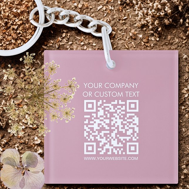 QR Code  Text  Modern Minimalist acrylic  Keychain (Creator Uploaded)