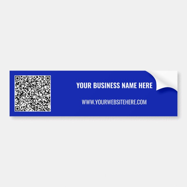 QR Code Text Promotional Business Bumper Sticker (Front)