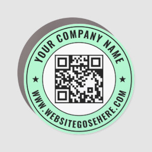 QR Code & Text Vehicle Business Promotion Magnet