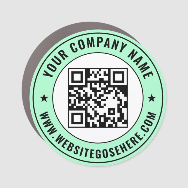 QR Code & Text Vehicle Business Promotion Magnet (Front)