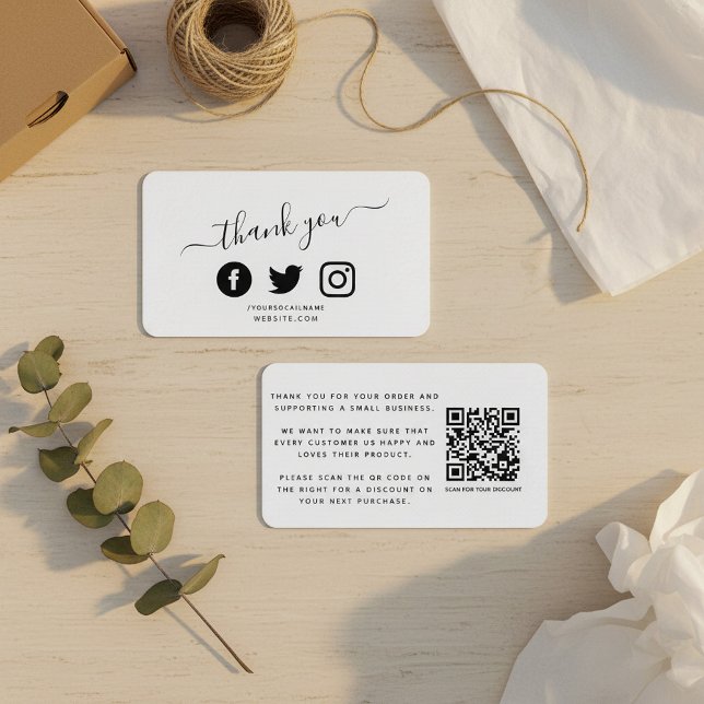 QR code thank you discount Social media Enclosure Card (QR code thank you discount Social media Enclosure Card.)