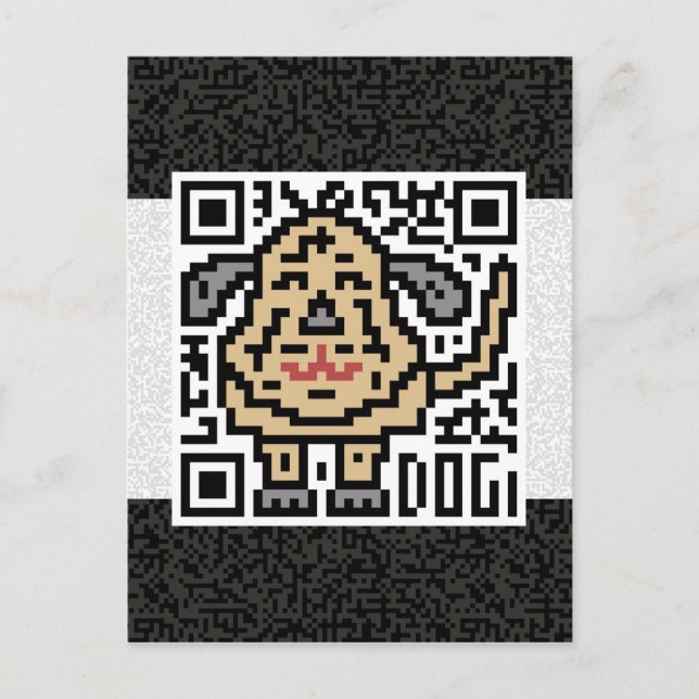 QR Code the Dog Postcard (Front)