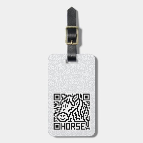 QR Code the Horse Luggage Tag
