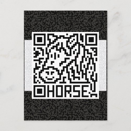 QR Code the Horse Postcard