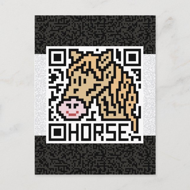 QR Code the Horse Postcard (Front)
