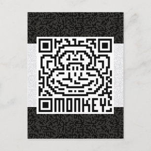 QR Code the Monkey Postcard