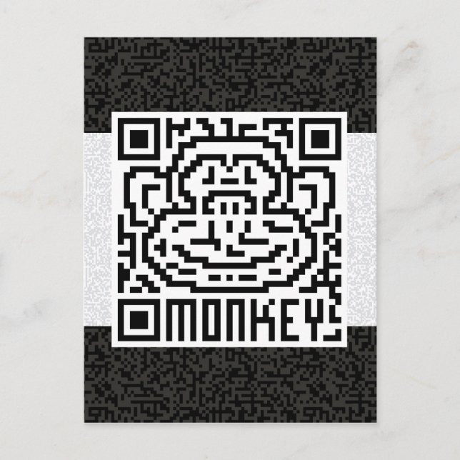 QR Code the Monkey Postcard (Front)