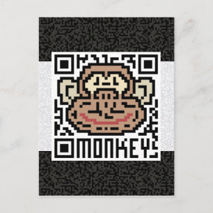 QR Code the Monkey Postcard