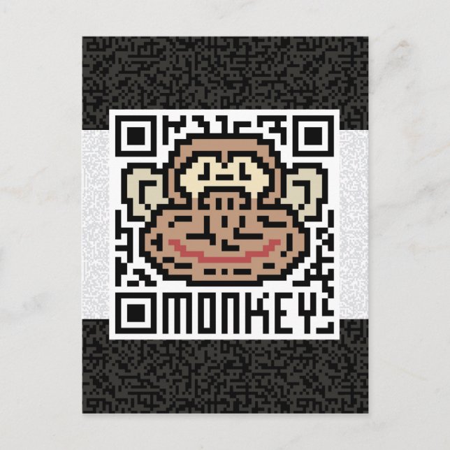 QR Code the Monkey Postcard (Front)