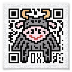 QR Code the Ox Photo Print