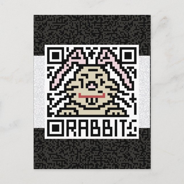 QR Code the Rabbit Postcard (Front)