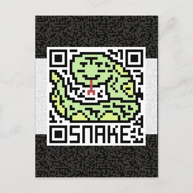 QR Code the Snake Postcard (Front)