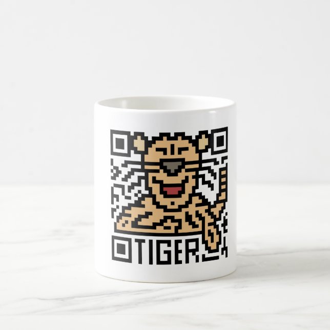 QR Code the Tiger Coffee Mug (Center)
