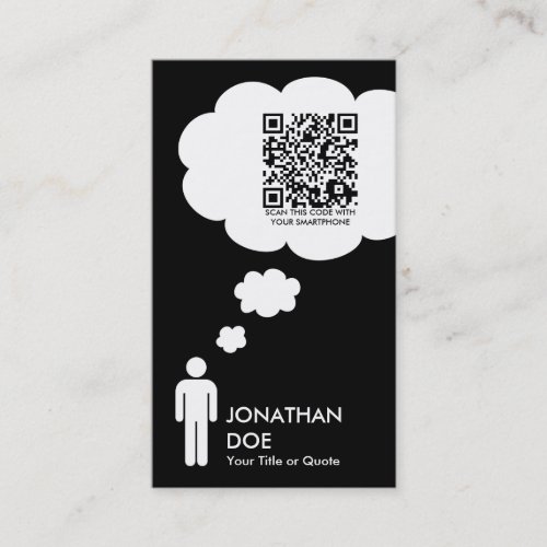 qr code thought bubble business cards