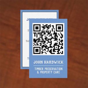 QR Code Timber Preservation & Property Care Business Card