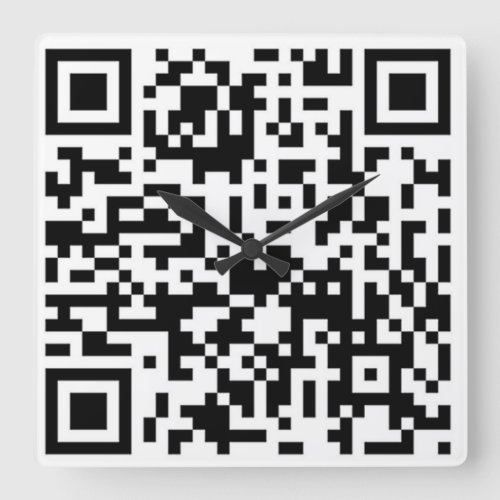 QR code _ time is but a concept man imagination Square Wall Clock