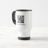 QR Code Travel Mug With Editable Text (Front Left)