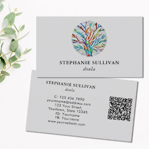 QR Code Tree of Life Doula  Business Card