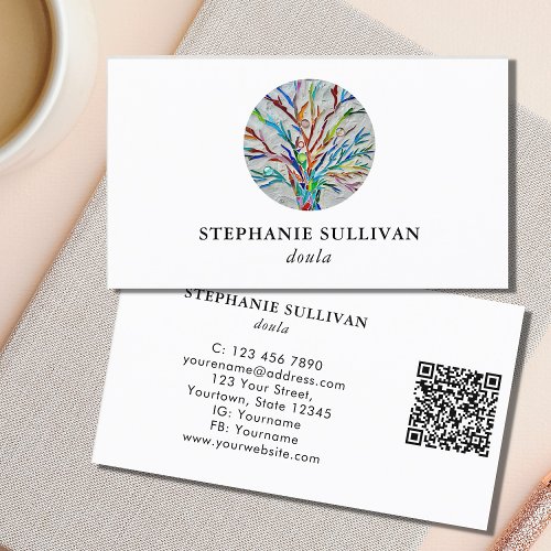 QR Code Tree of Life Doula  Business Card